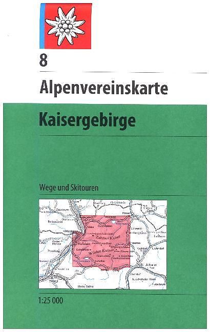 Kaisergebirge 25000, Landkarte