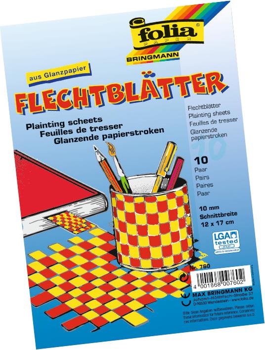 Folia, Bastelpapier, Flechtblätter aus Glanzpapier (20 x)