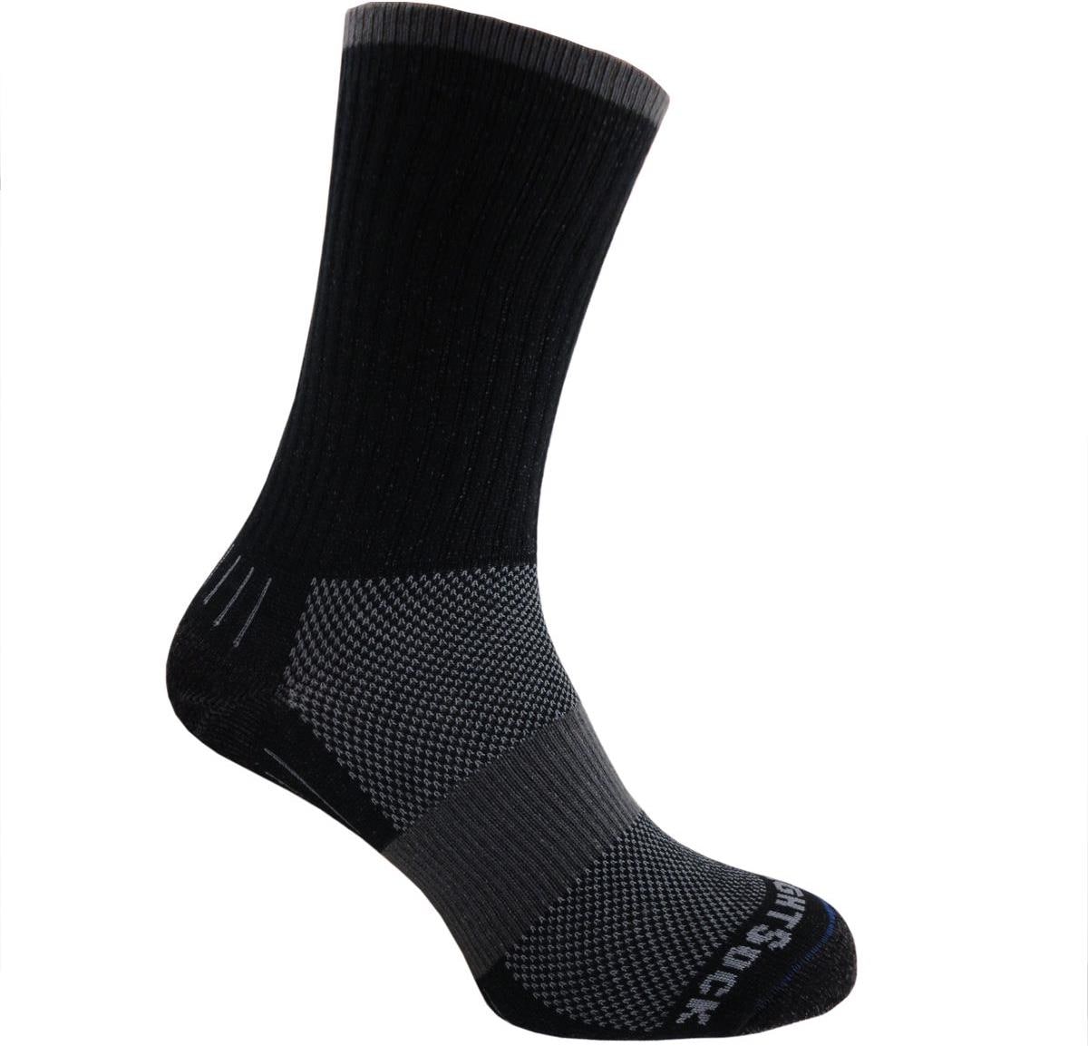 Wrightsock, Unisex, Sportsocken, Escape Crew Socke (42 - 45), Schwarz