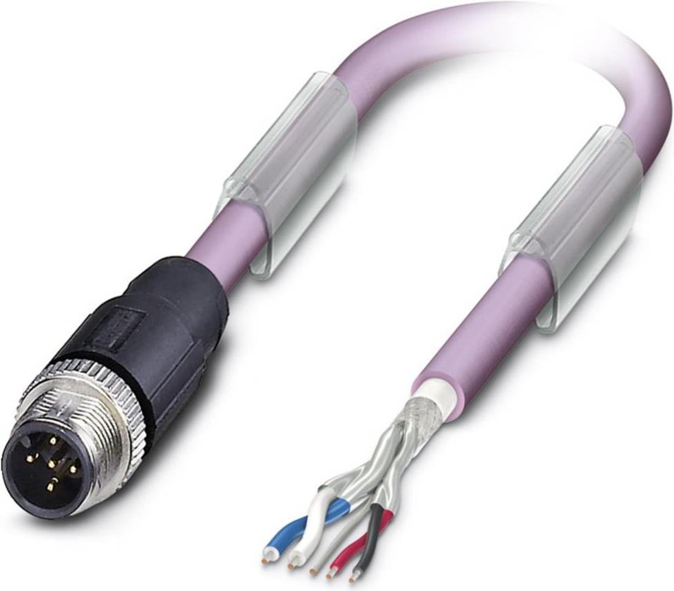 Phoenix Contact Sensor-/Aktor-Datensteckverbin, Elektronikkabel + Stecker, Violett