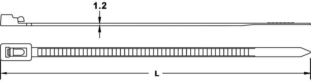 Tru Components, Kabelbinder, KabelbinderSortiment (125 mm, 100 Stk.)