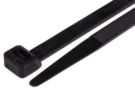 Rs Pro, Kabelbinder, Cable Tie 380x7.6 Black flame retardant (Kunststoffkabelbinder, 380 mm, 100 Stk.)