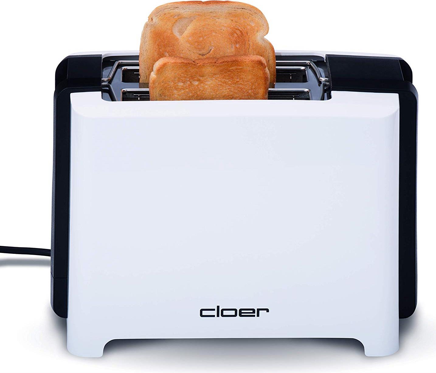 Cloer 3531, Toaster, Weiss, Schwarz