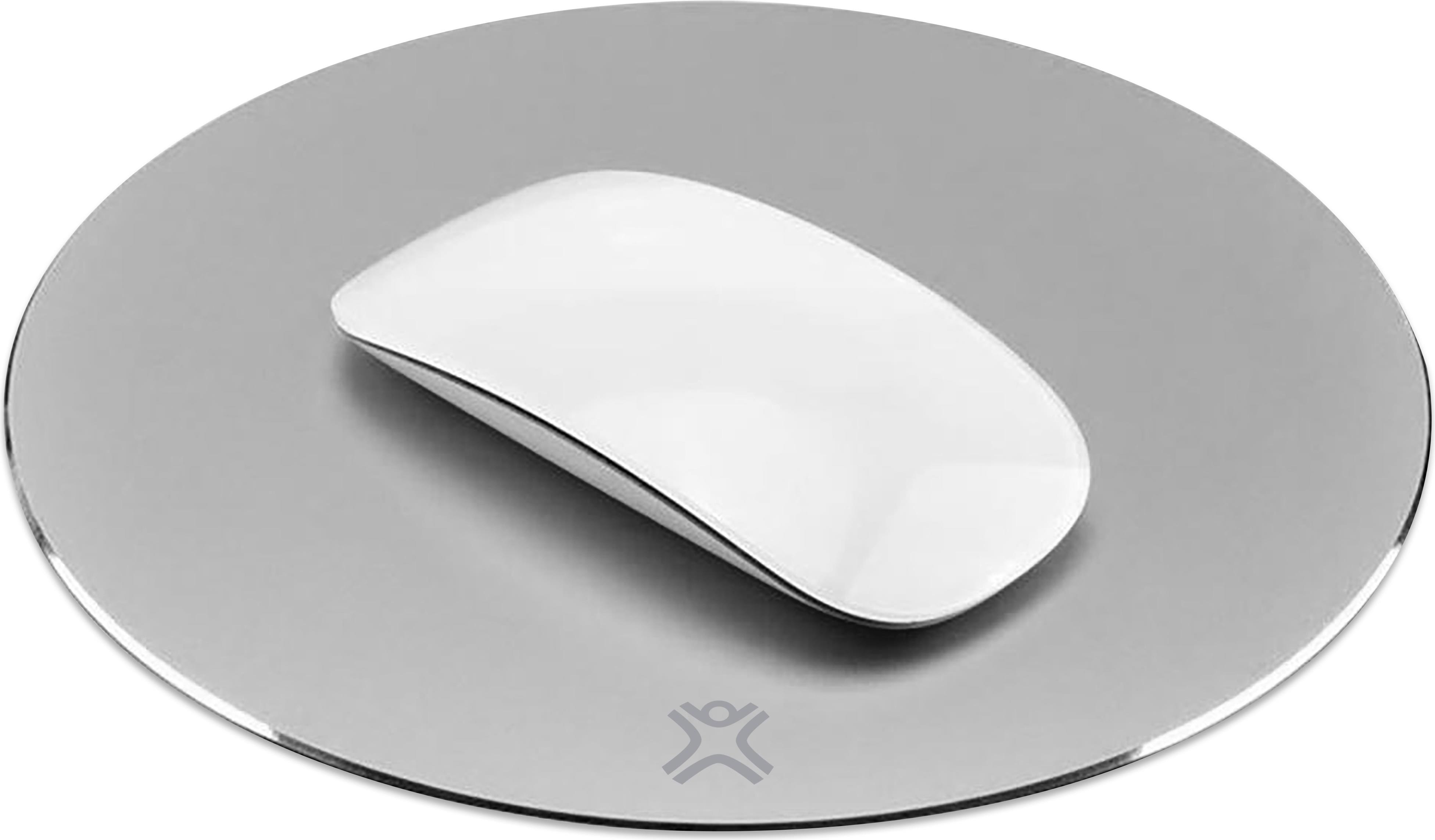 XtremeMac Round Aluminum Mouse Pad Silver (S), Mausmatte, Silber