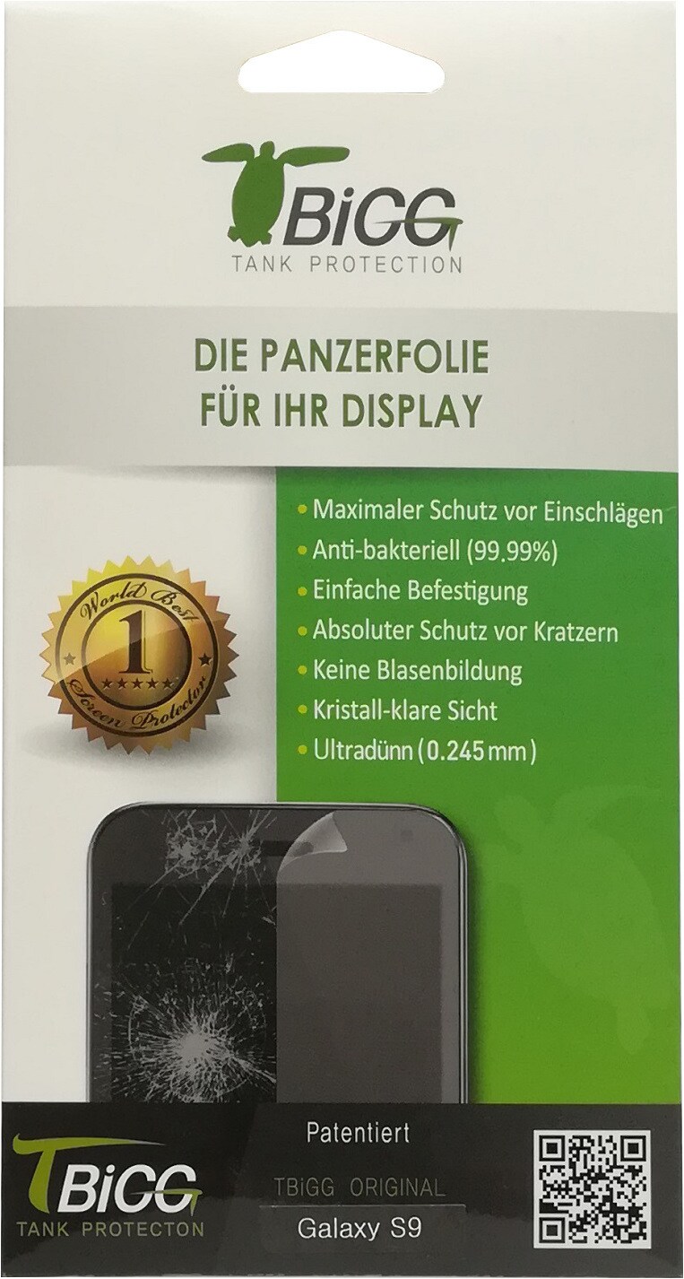 Tbigg Screen Protector (1 Stück, Galaxy S9), Smartphone Schutzfolie