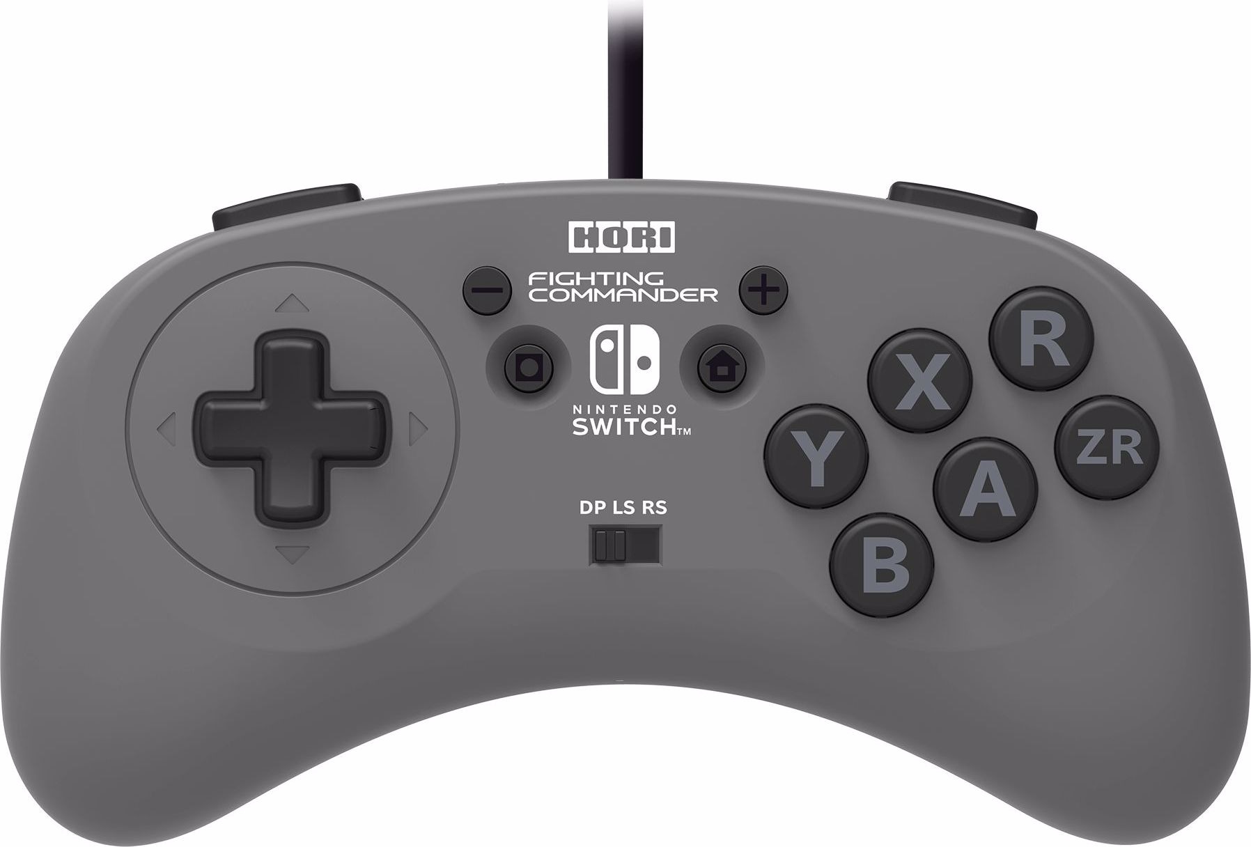 HORI Fighting Commander (Switch, PC), Gaming Controller, Grau