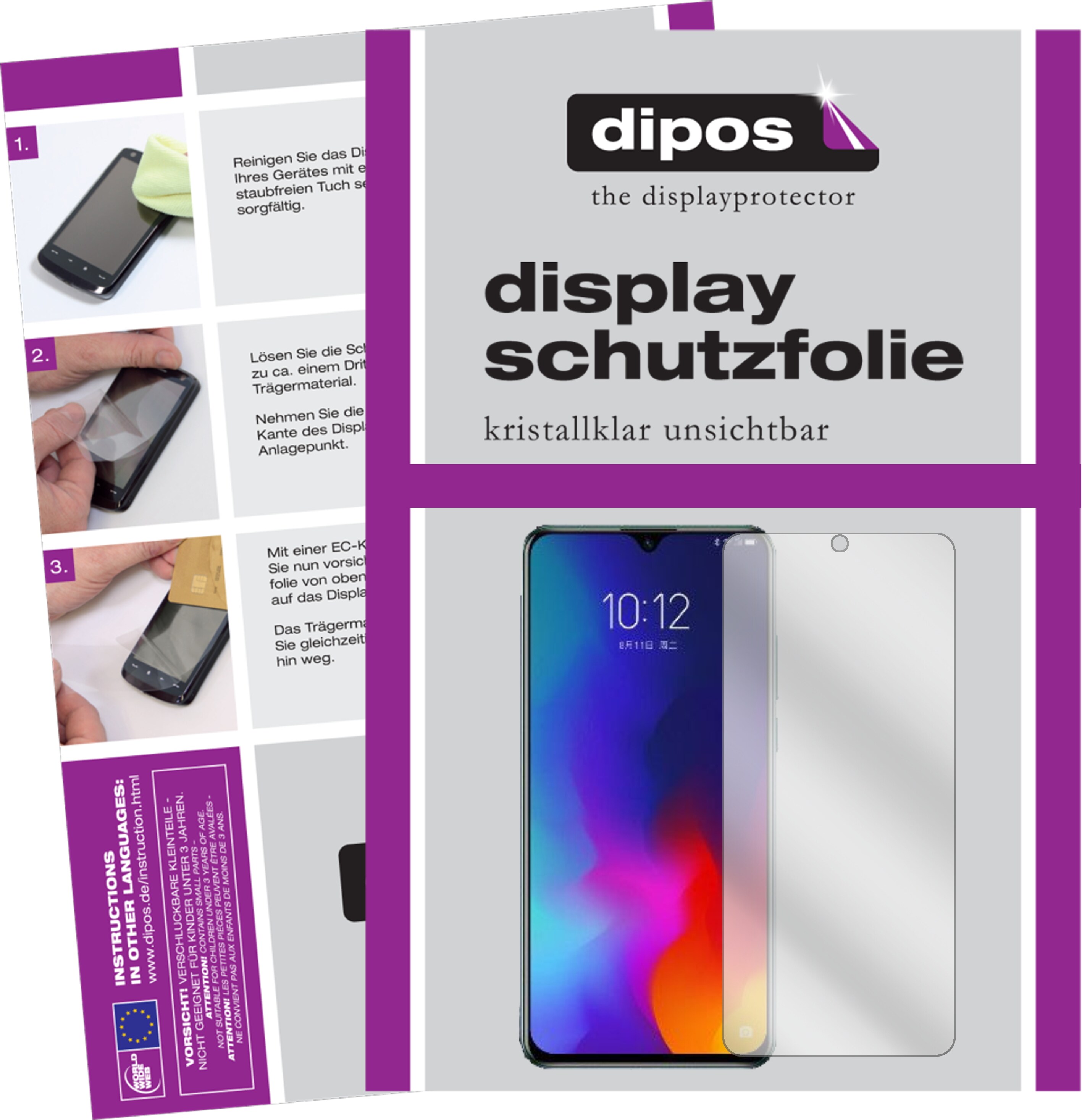 Dipos Displayschutzfolie Crystalclear (5 Stück, Lenovo Z6), Smartphone Schutzfolie