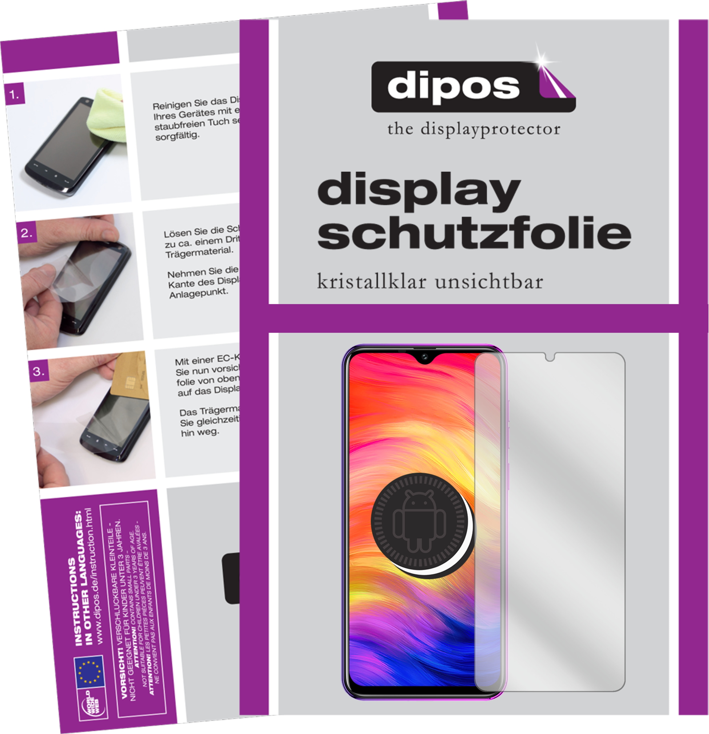 Dipos Displayschutzfolie Crystalclear (6 Stück, Galaxy Note 7), Smartphone Schutzfolie, Transparent