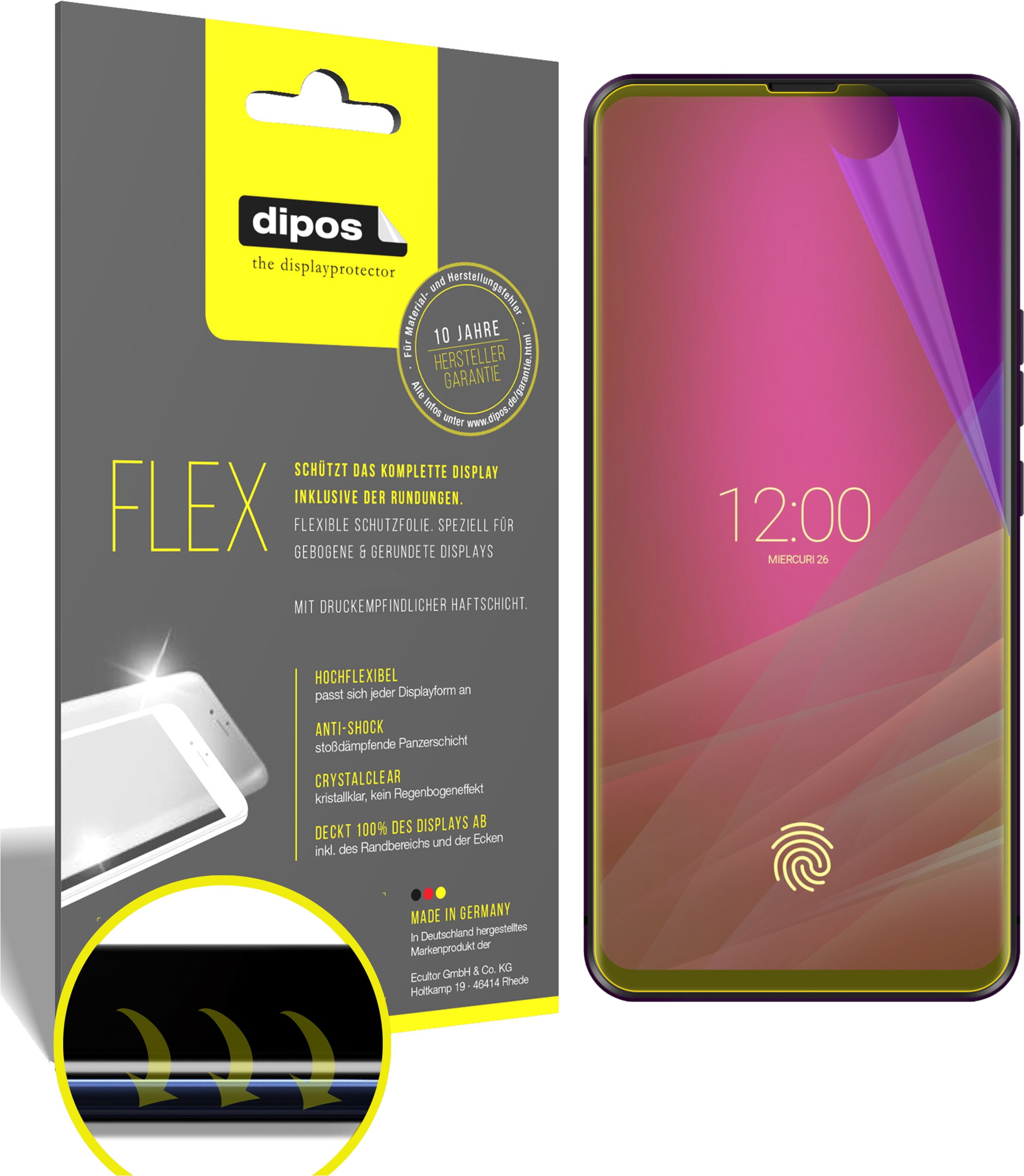 Dipos Displayschutzfolie Full-Cover 3D (2 Stück, Allview Soul X6 Xtreme), Smartphone Schutzfolie