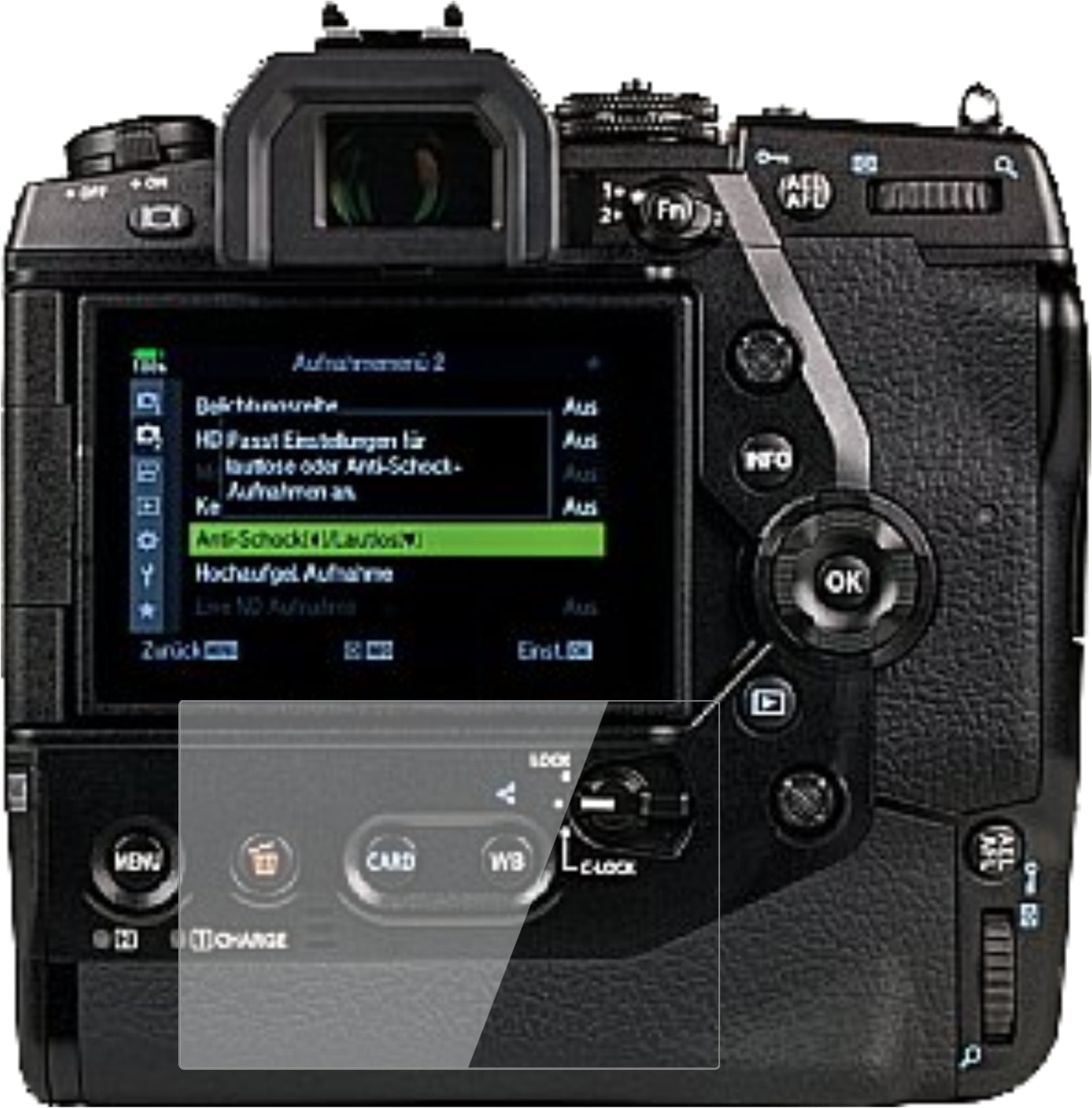 Dipos Displayschutz Anti-Shock (Displayschutz, OM-D E-M1X), Kameraschutz, Transparent