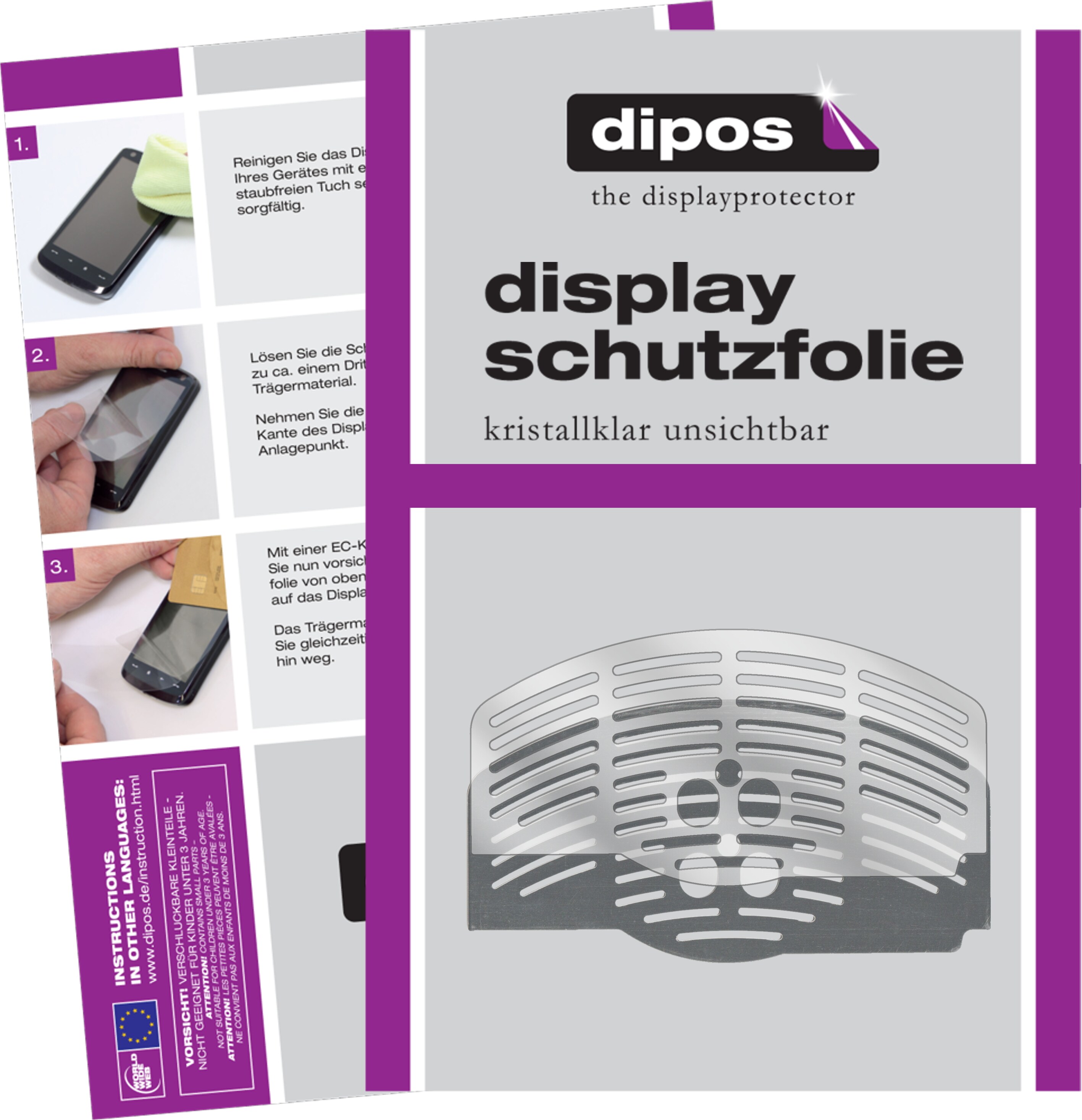 Dipos Displayschutzfolie Crystalclear, Zubehör Kaffeemaschinen, Transparent