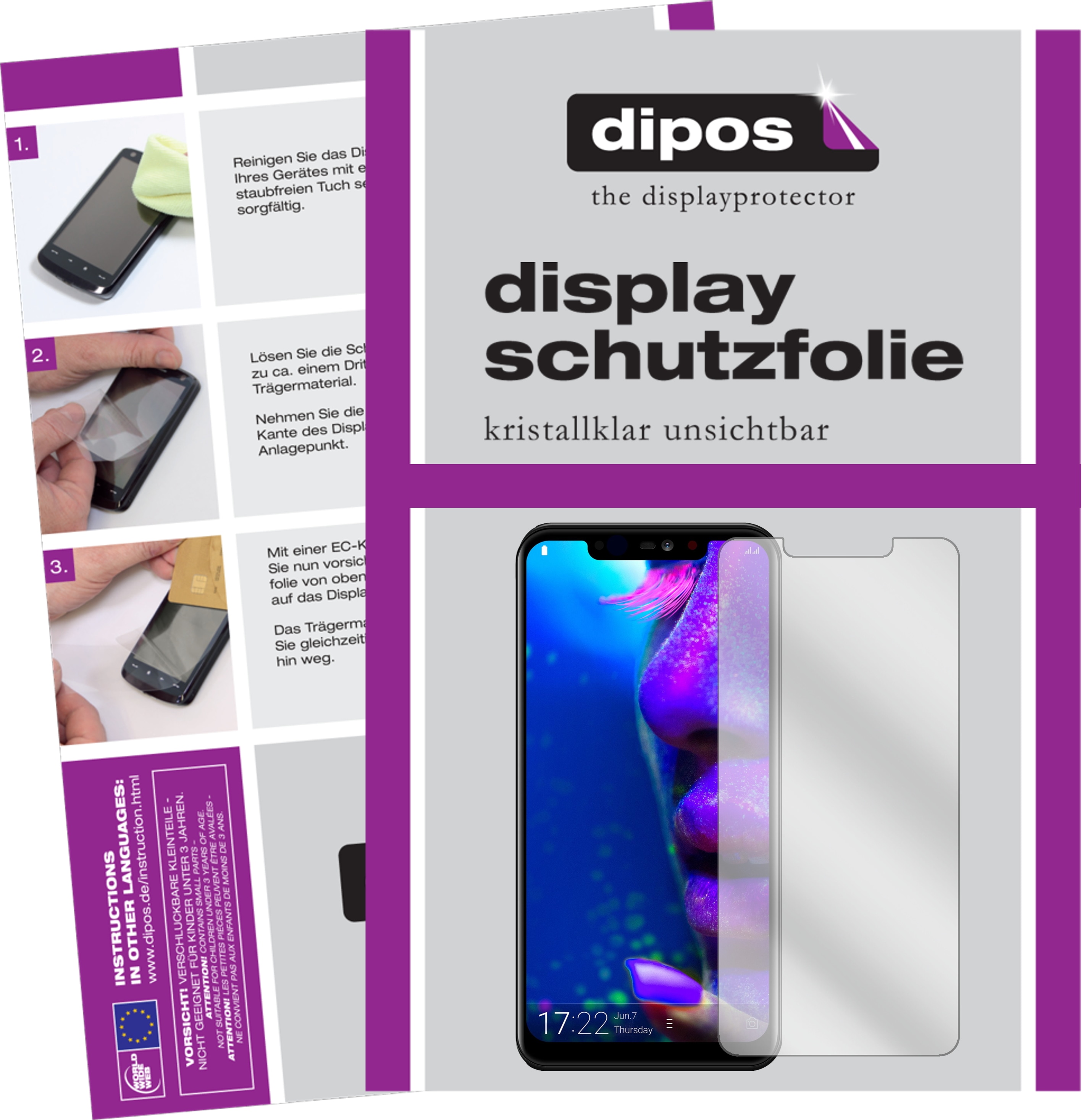 Dipos Displayschutzfolie Crystalclear (6 Stück, Allview Soul X5 Pro), Smartphone Schutzfolie, Transparent