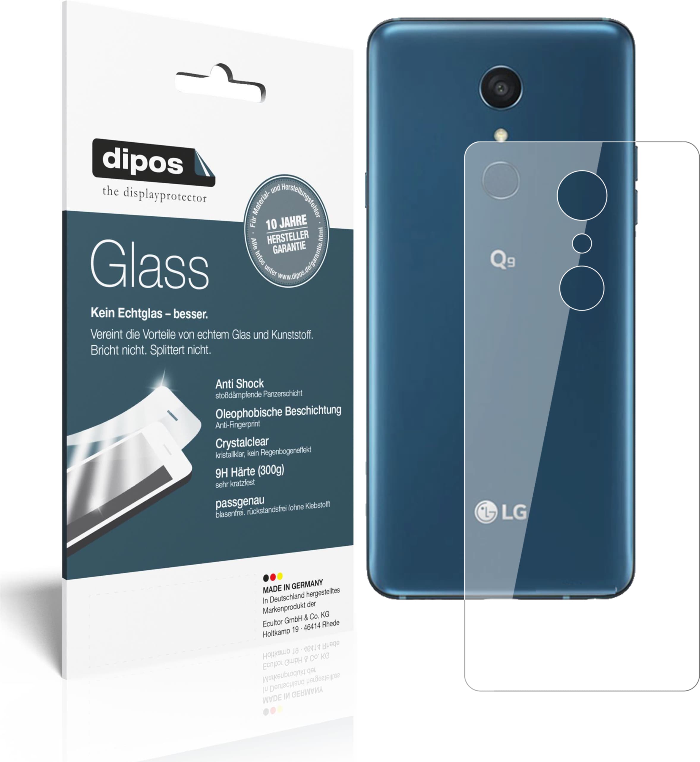 Dipos Displayschutz Anti-Shock (1 Stück, LG G7 One), Smartphone Schutzfolie, Transparent