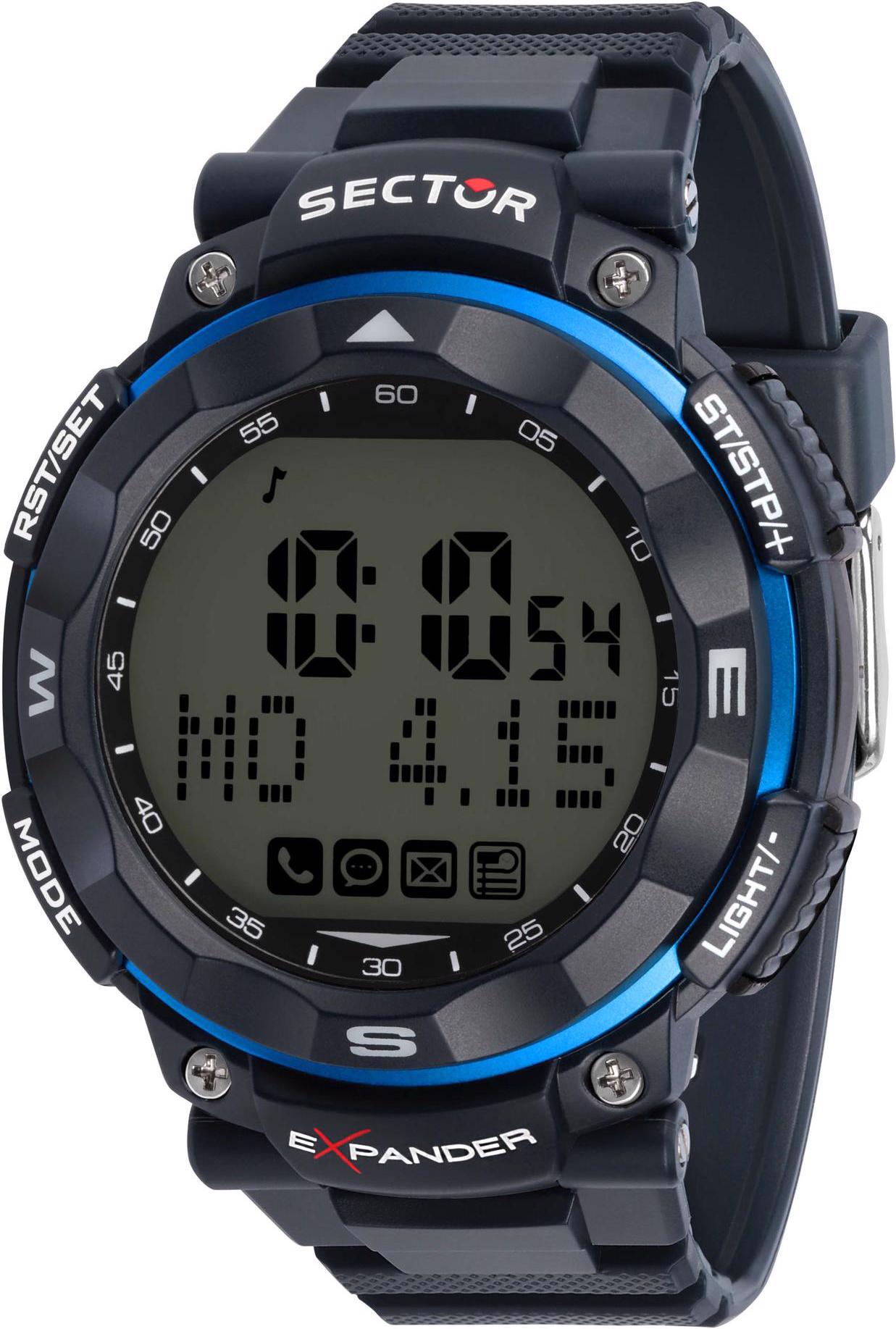 Sector, Armbanduhr, Armbanduhr EX-01 SMART R3251529002, Blau, (Digitaluhr, 51 mm)