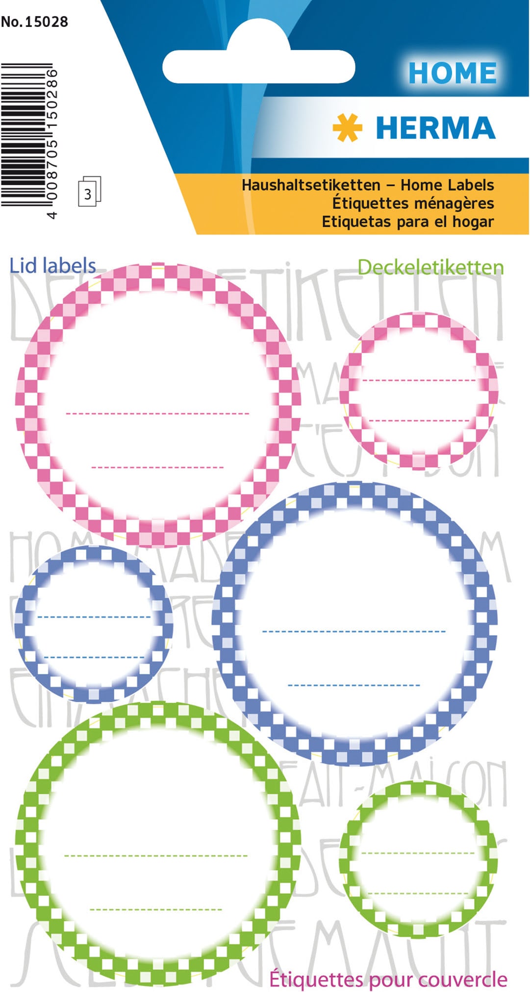 Herma, Etiketten, Deckeletiketten Bunt 18 Etiketten