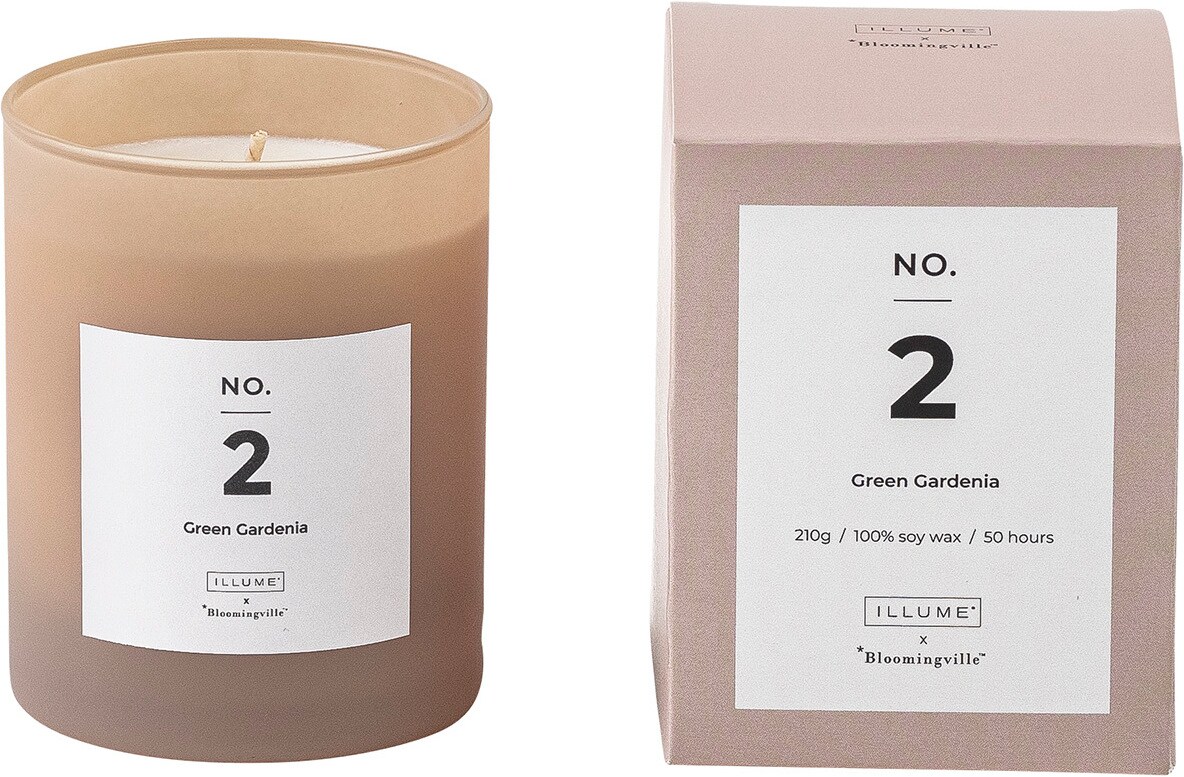 Illume x Bloomingville, Duftkerzen, Green Gardenia Scent Candle (210 g)