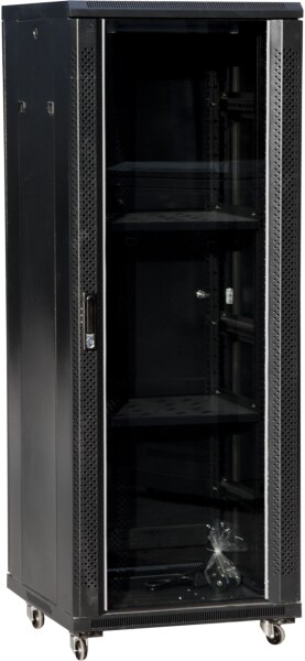 Alantec SS-42U-600-600-01-C Rack Freistehendes Gestell, Serverschrank, Schwarz