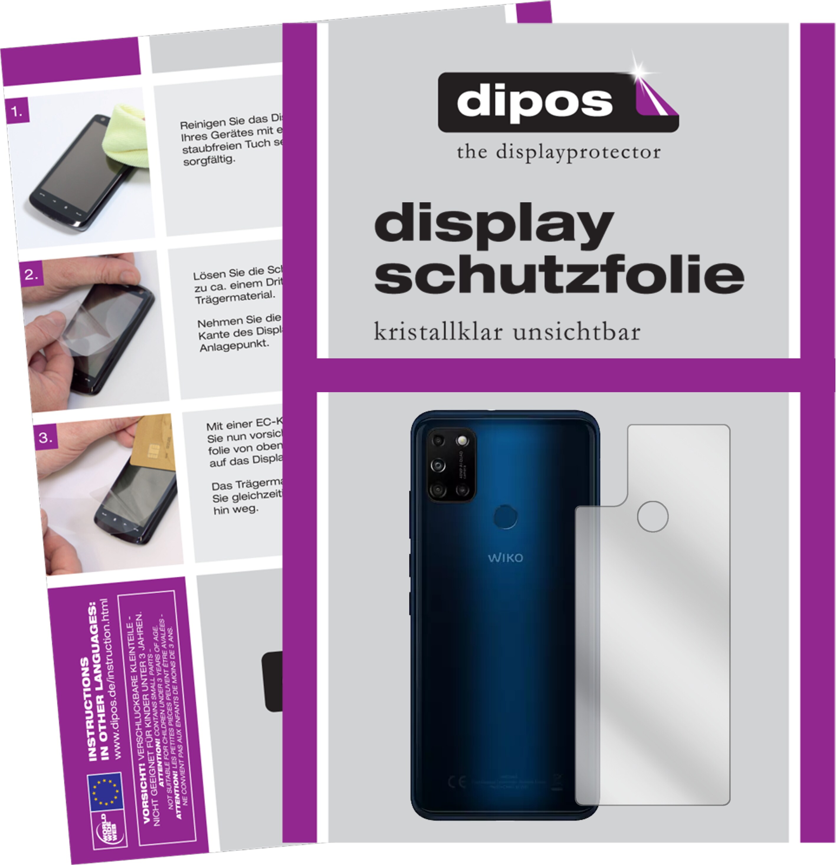 Dipos Displayschutzfolie Crystalclear (6 Stück, Wiko View 5), Smartphone Schutzfolie, Transparent