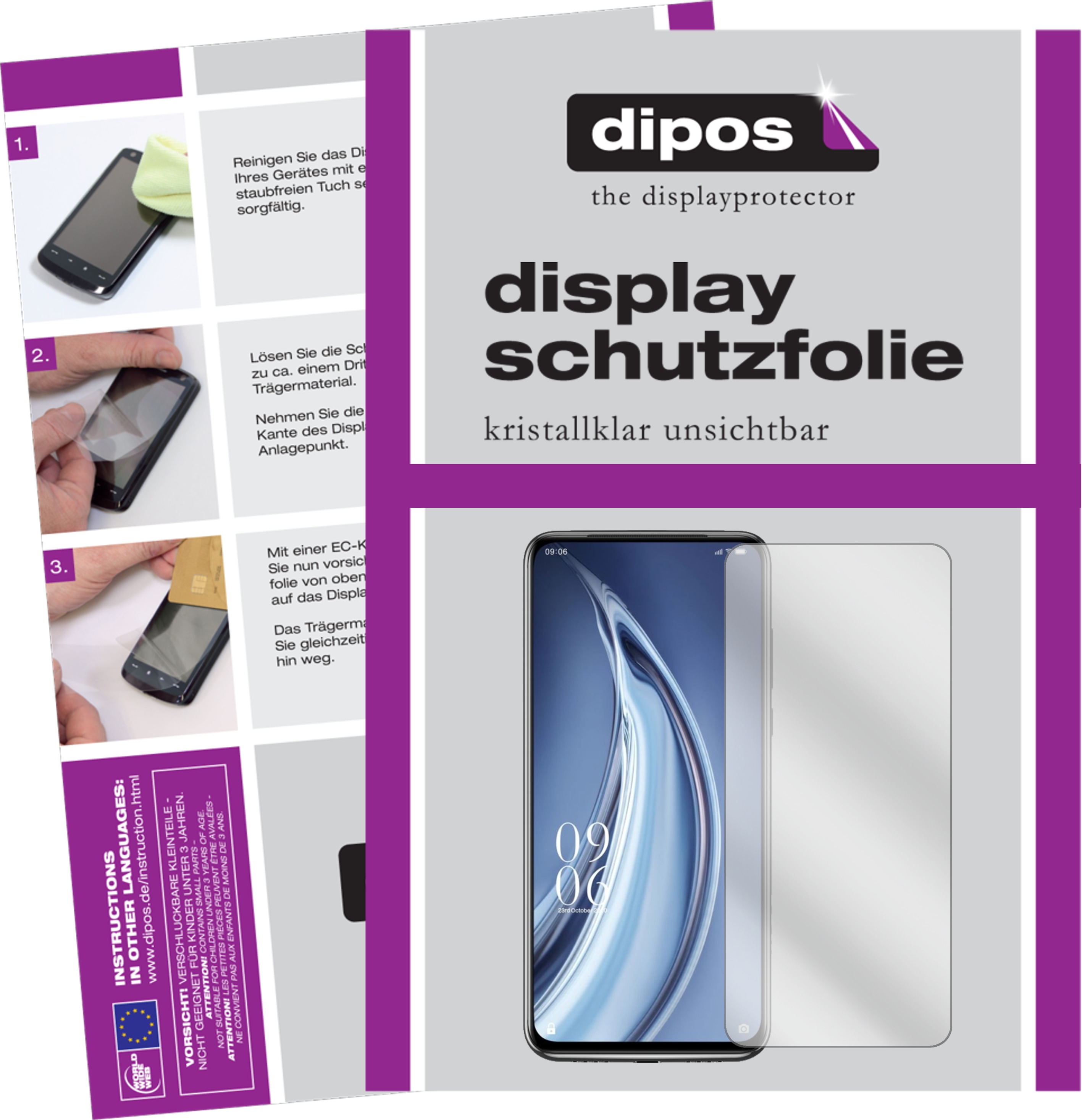 Dipos Displayschutzfolie Crystalclear (6 Stück, Elephone PX Pro), Smartphone Schutzfolie