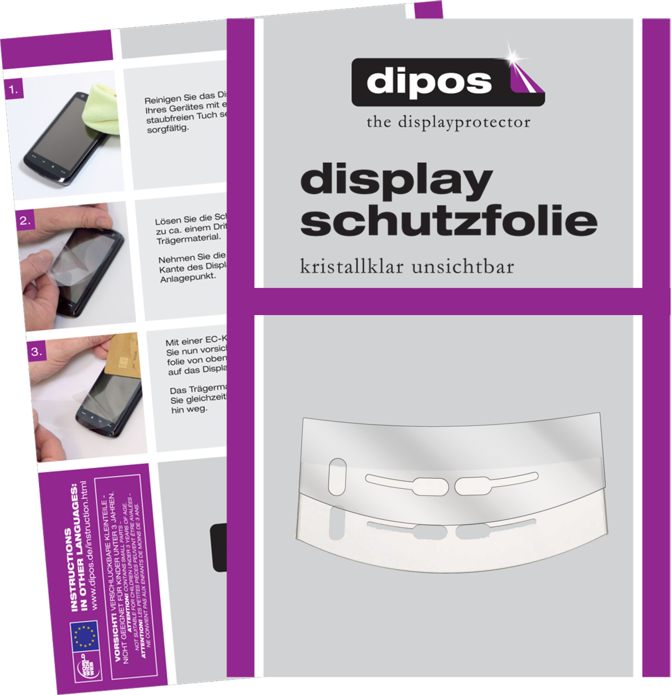 Dipos Displayschutzfolie Crystalclear, Zubehör Kaffeemaschinen, Transparent