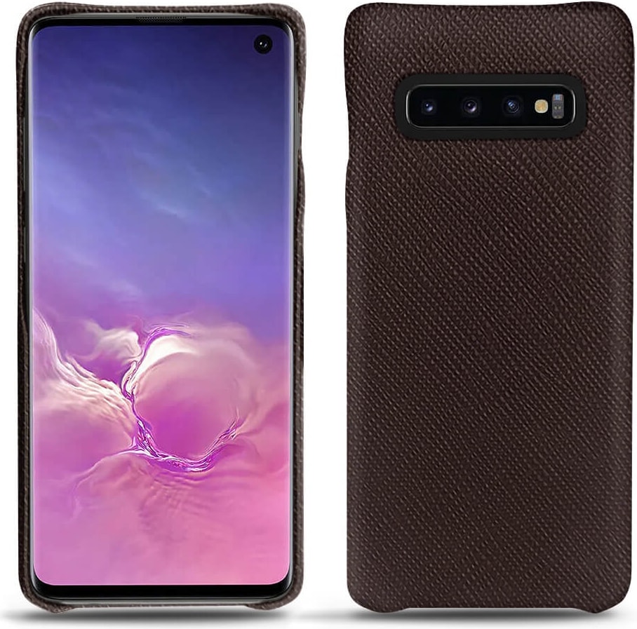 Noreve Lederschutzhülle (Galaxy S10), Smartphone Hülle, Braun