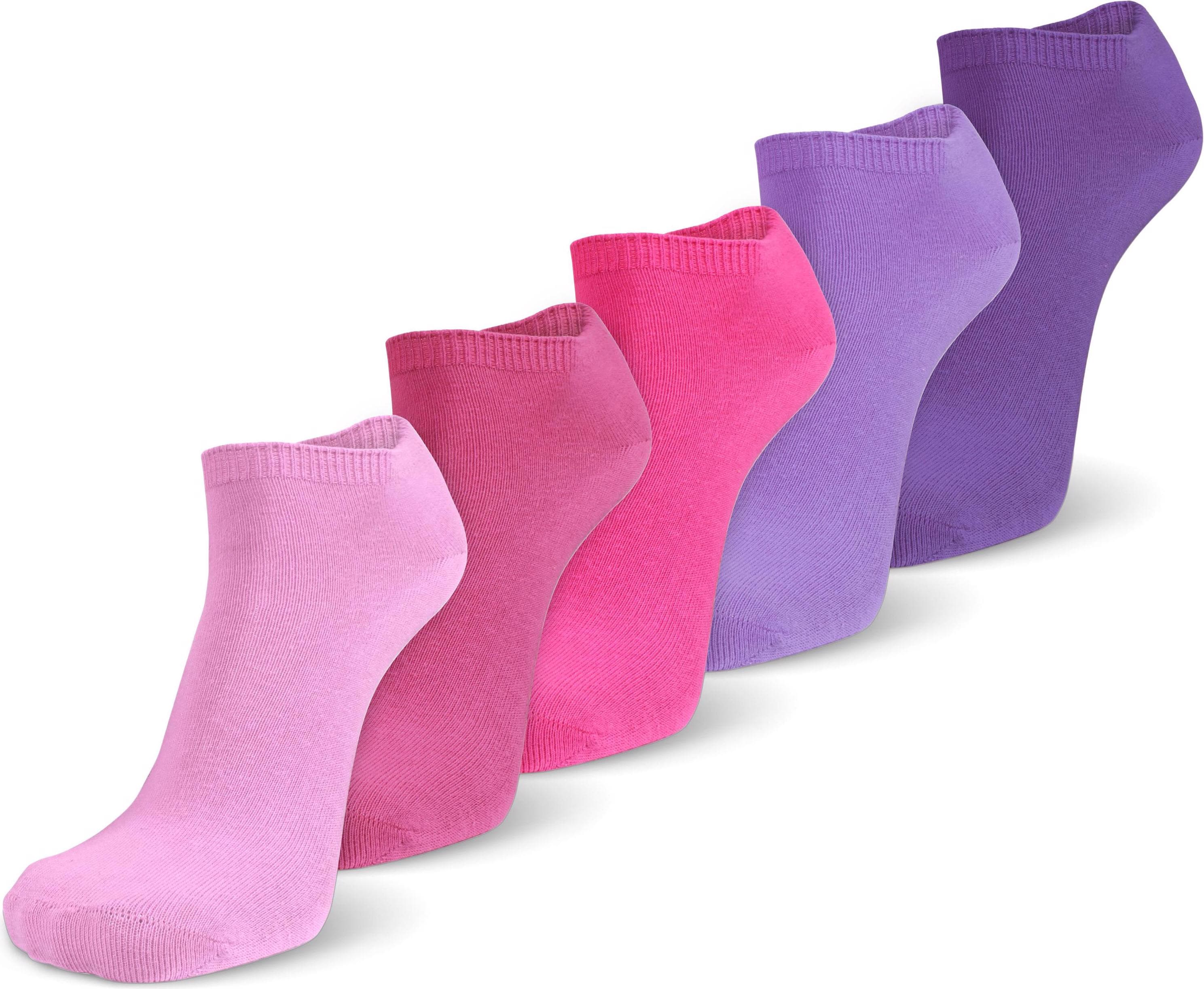 Normani, Damen, Socken, 15 Paar Sneaker American, Rosa, (15er Pack, 48 - 50)