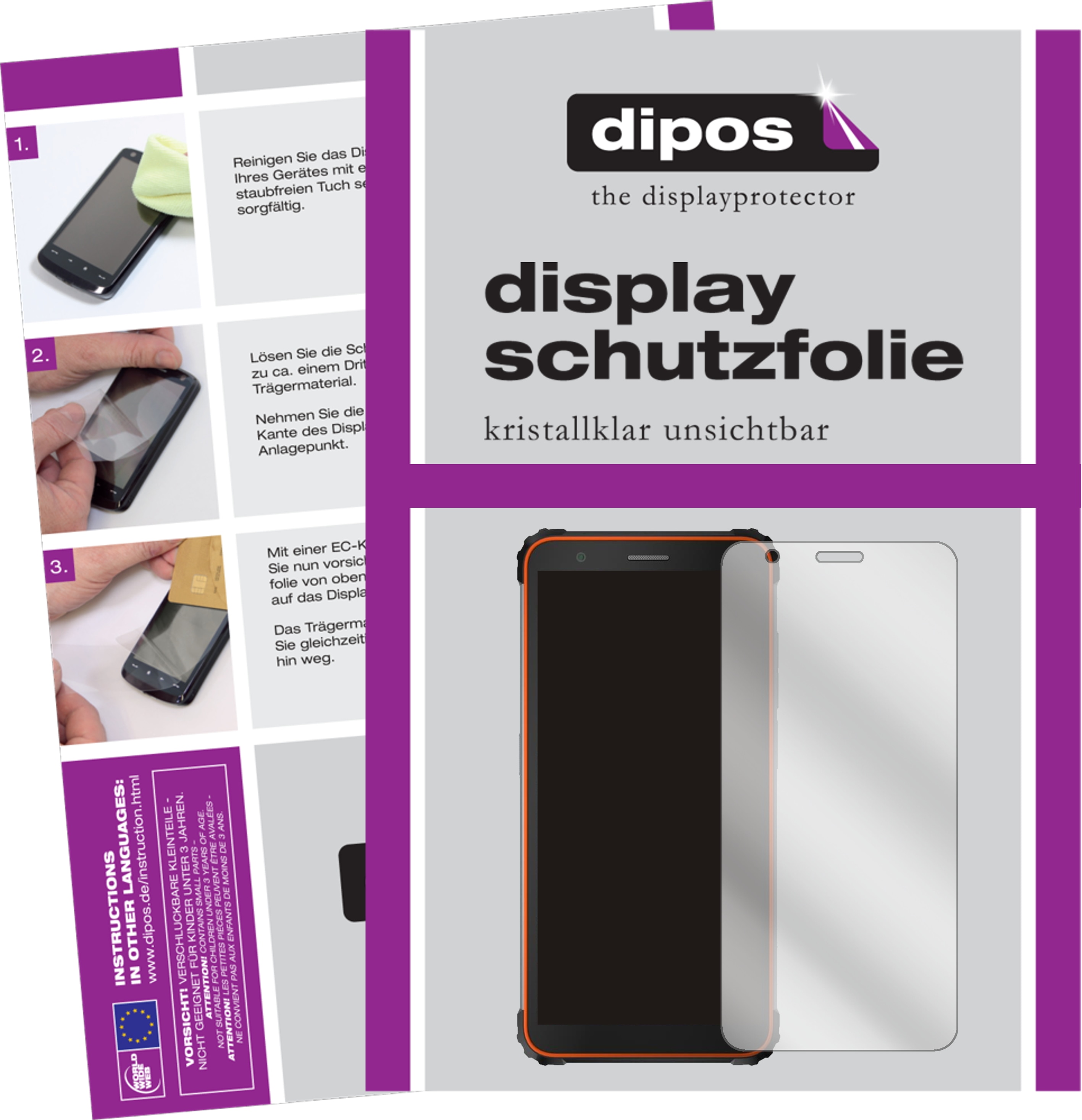 Dipos Displayschutzfolie Crystalclear (6 Stück, Blackview BV6600), Smartphone Schutzfolie, Transparent