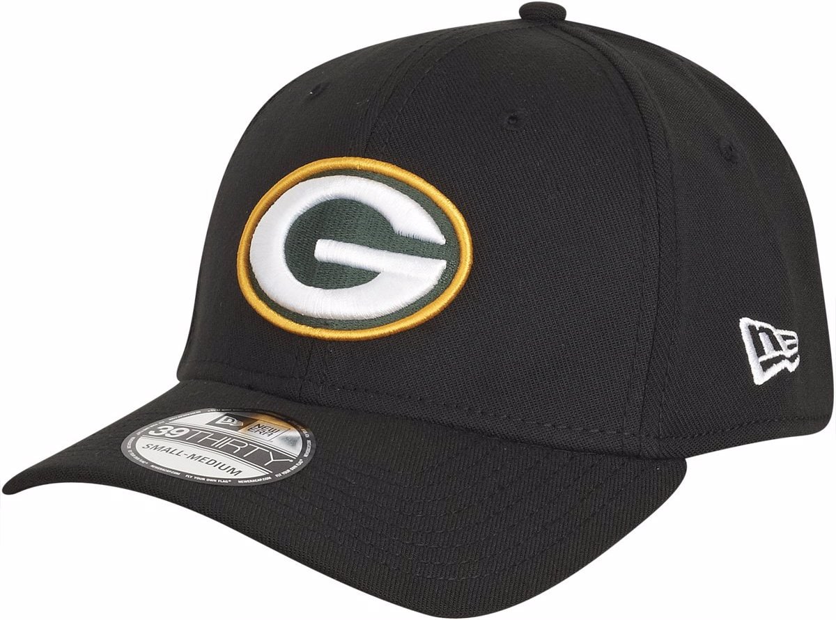 New Era, Herren, Cap, 39Thirty Stretch NFL Green Bay Packers, Schwarz, (M)