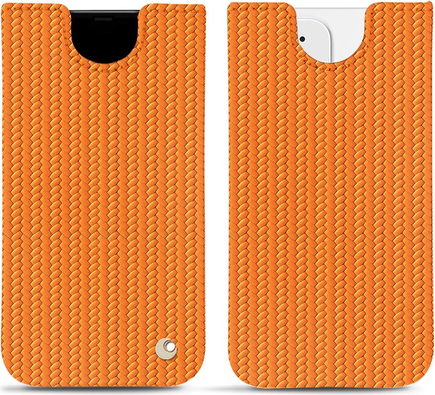 Noreve Lederschutzhülle (Apple iPhone 12 mini), Smartphone Hülle, Orange