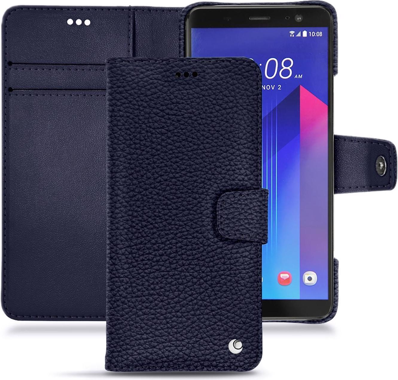 Noreve Lederschutzhülle Wallet (HTC U11+), Smartphone Hülle, Violett