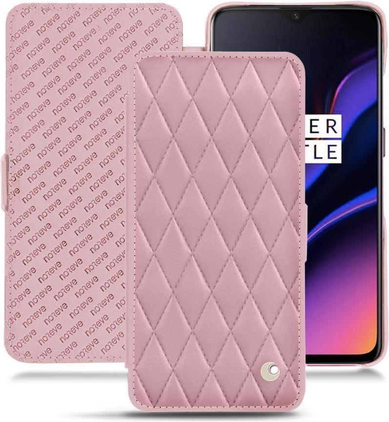 Noreve Lederschutzhülle horizontal (OnePlus 6T), Smartphone Hülle, Rosa