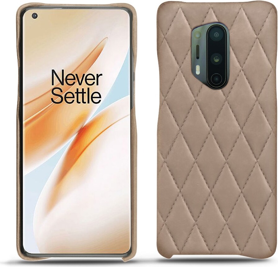 Noreve Lederschutzhülle (OnePlus 8 Pro), Smartphone Hülle, Beige