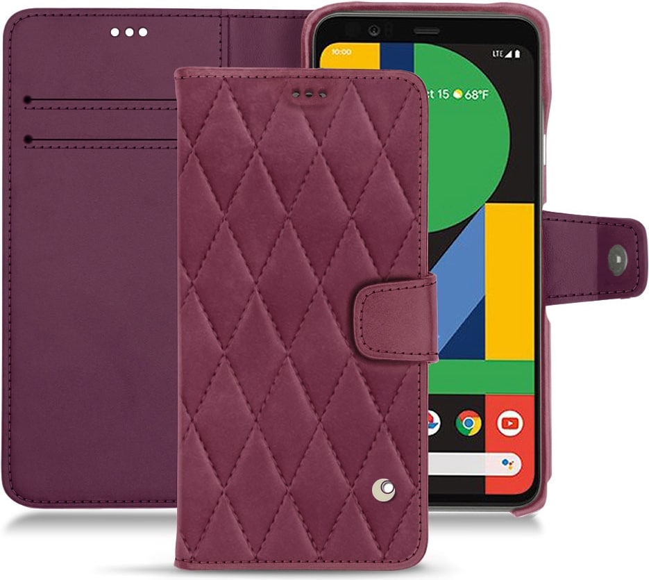 Noreve Lederschutzhülle Wallet (Pixel 5), Smartphone Hülle, Violett