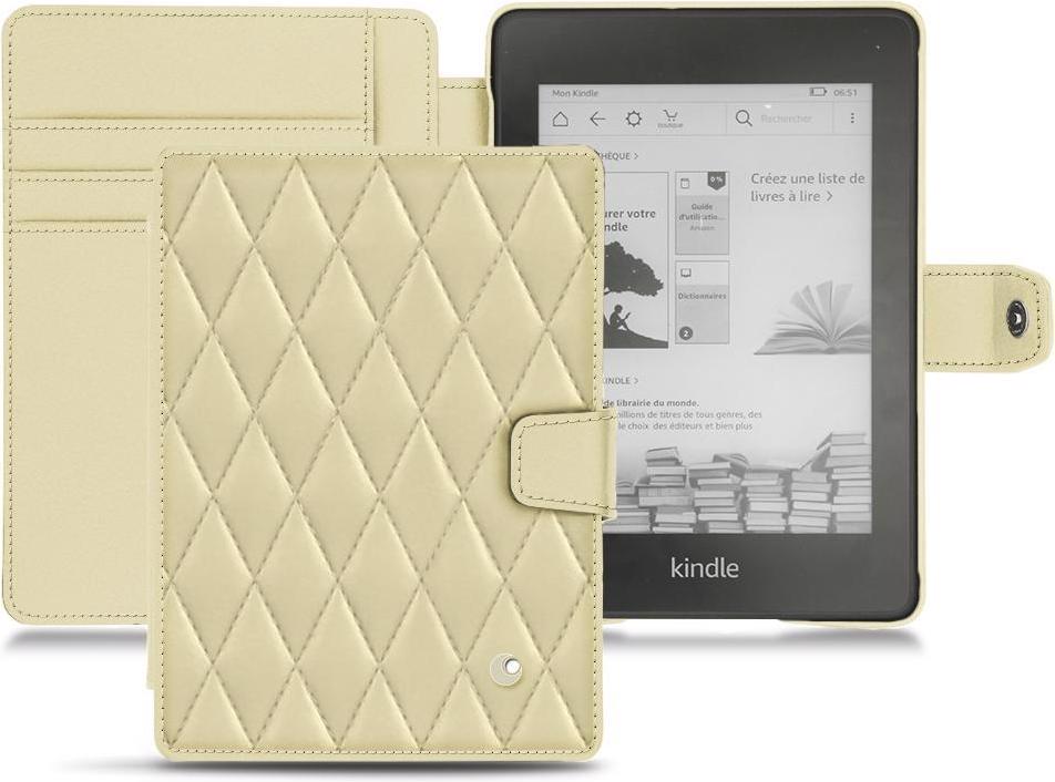 Noreve Lederschutzhülle Wallet (Kindle Paperwhite 2018), Tablet Hülle, Beige