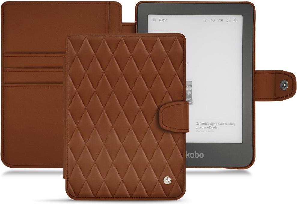 Noreve Lederschutzhülle Wallet (Clara HD), eReader Zubehör, Braun