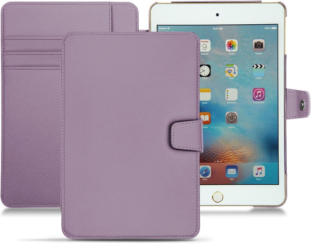 Noreve Lederschutzhülle Wallet (IPad Mini 4), Tablet Hülle, Violett