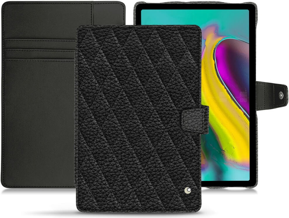 Noreve Lederschutzhülle Wallet (Galaxy Tab S5e), Tablet Hülle, Schwarz