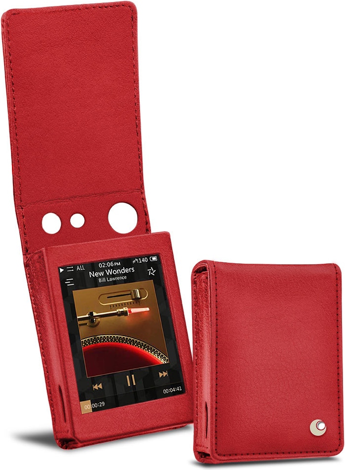 Noreve Lederschutzhülle vertikal, MP3 Tasche + Hülle, Rot