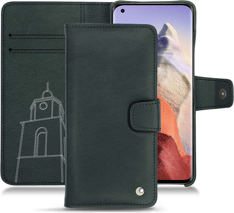 Noreve Lederschutzhülle Wallet (Xiaomi Mi 11 Ultra), Smartphone Hülle, Blau