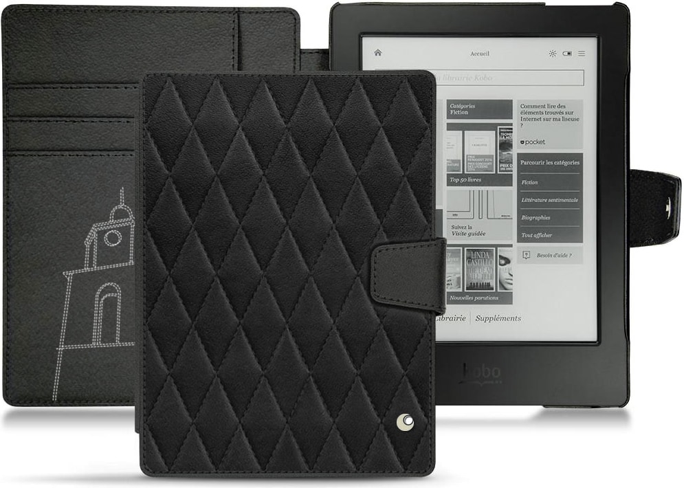 Noreve Lederschutzhülle Wallet (Aura H2O), Tablet Hülle, Schwarz