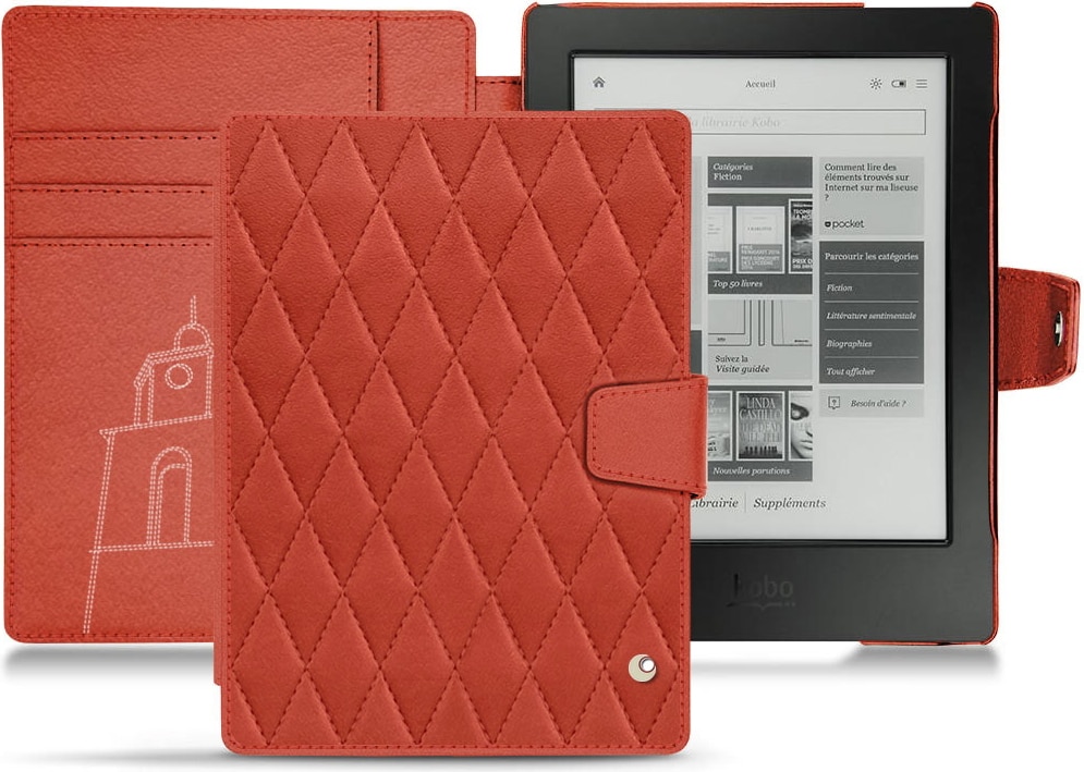 Noreve Lederschutzhülle Wallet (Aura H2O), Tablet Hülle, Orange