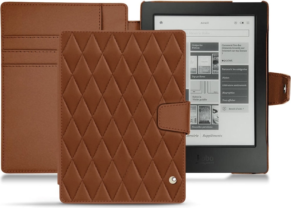 Noreve Lederschutzhülle Wallet (Aura H2O), Tablet Hülle, Braun