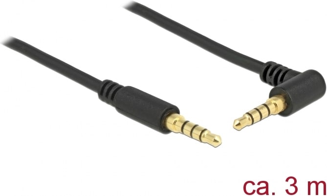 Delock 85616 Audio-Kabel (3 m, 3.5mm Klinke (AUX)), Audio Kabel