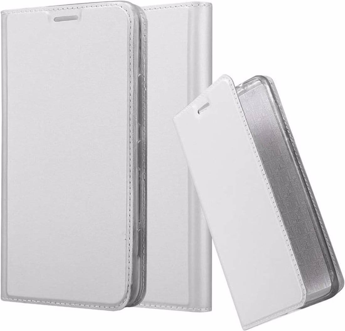 Cadorabo Book Classy Style Cover (Nokia Lumia 1320), Smartphone Hülle, Silber