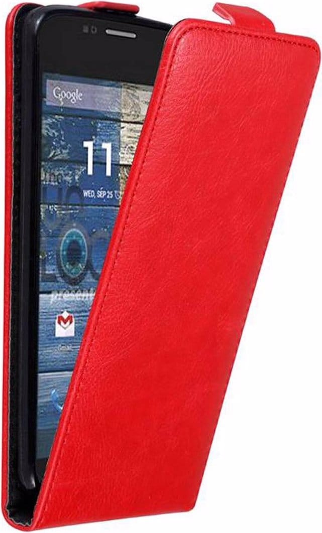 Cadorabo Flip wie Invisible Cover (Motorola Moto G2 (2nd Gen)), Smartphone Hülle, Rot