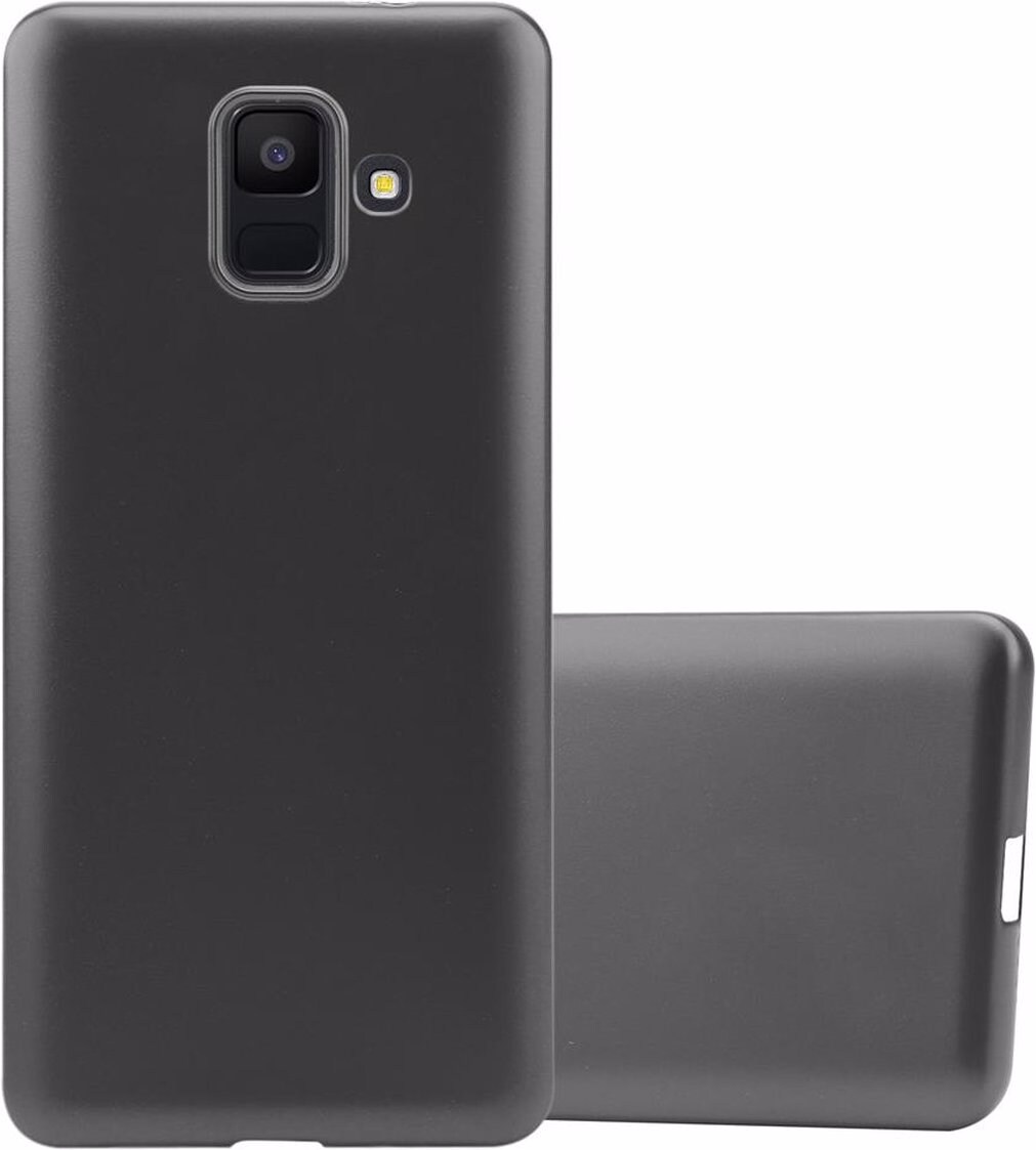 Cadorabo TPU Matt Metallic Cover (Galaxy A6 2018), Smartphone Hülle, Grau