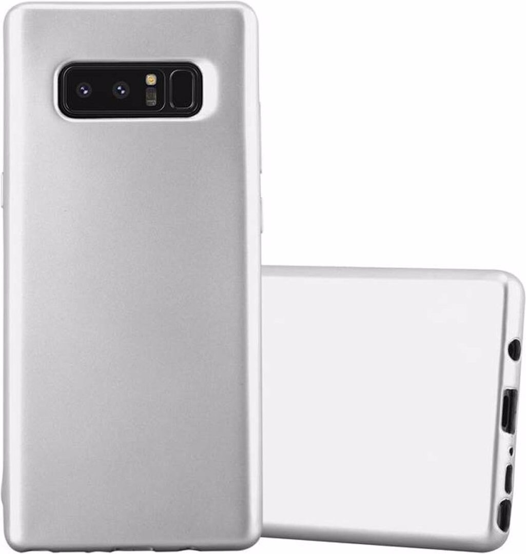 Cadorabo TPU Matt Metallic Cover (Galaxy Note 8), Smartphone Hülle, Silber