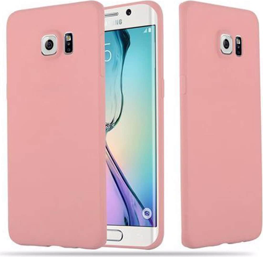 Cadorabo TPU Candy Cover (Galaxy S6 Edge), Smartphone Hülle, Rosa