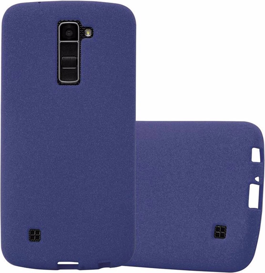 Cadorabo TPU Frosted Cover (LG K10), Smartphone Hülle, Blau