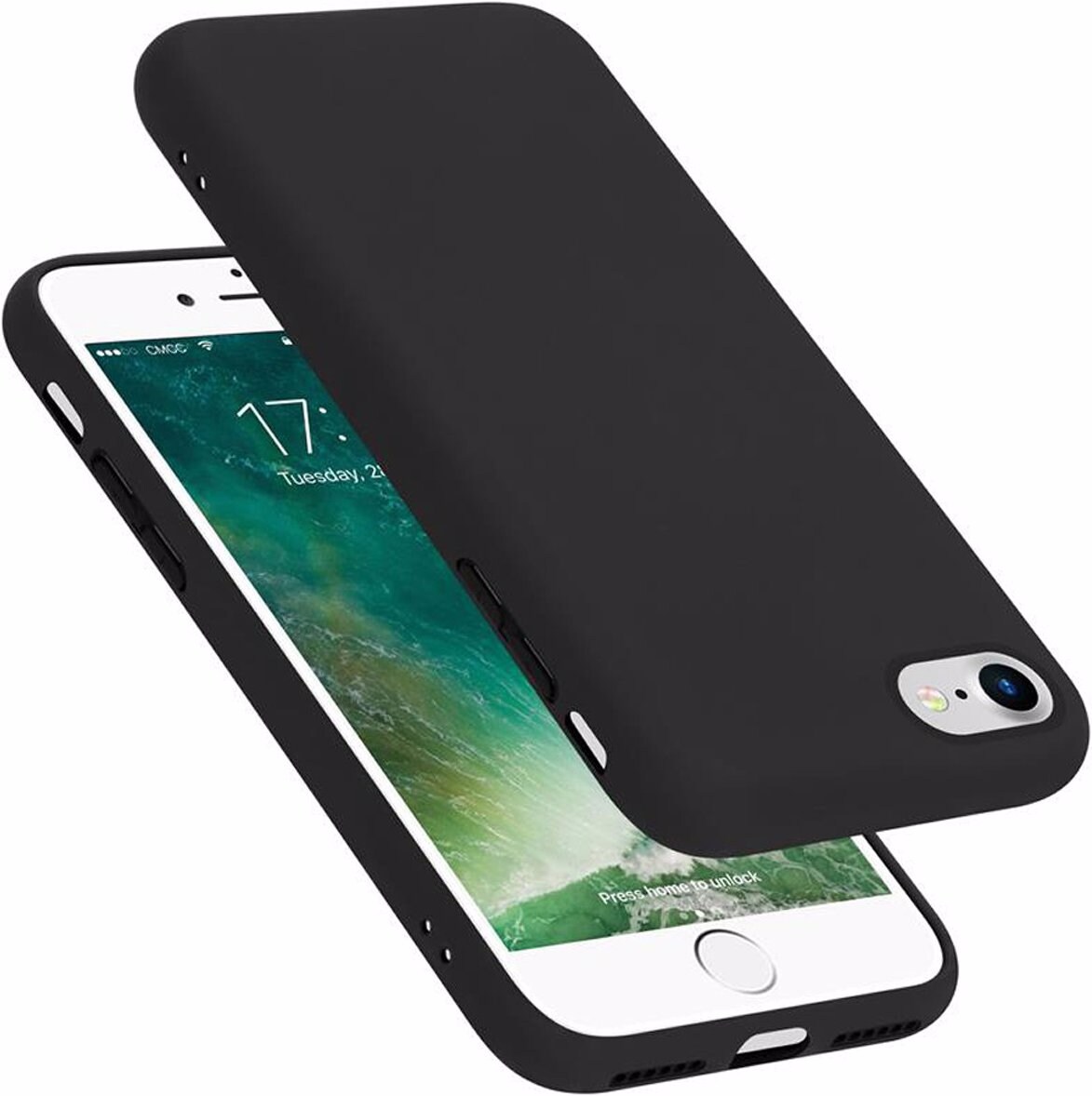 Cadorabo TPU Liquid Silicone Case Cover (iPhone SE (2022), iPhone 7, iPhone 7s, iPhone 8, iPhone SE (2020)), Smartphone ...